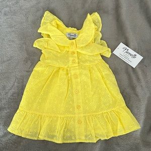 Nannette Yellow Eyelet Dress Size 2T